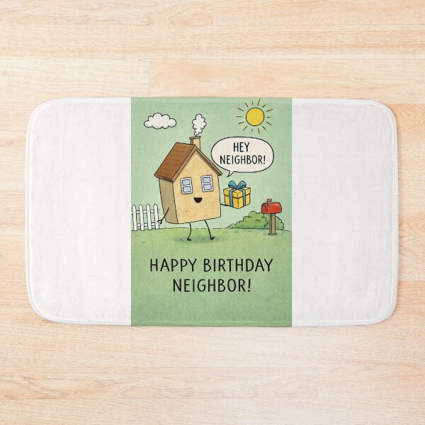 Item preview, Happy Birthday Neighbor Cute House Gift  designed and sold by Places On Earth.