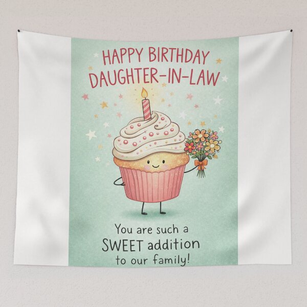 Item preview, Happy Birthday Daughter In Law Sweet Cupcake Floral designed and sold by Places On Earth.