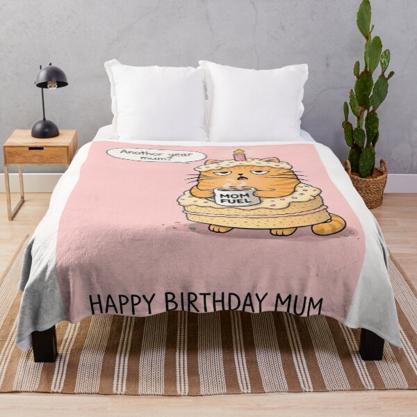 Item preview, Happy Birthday Mum Funny Cat Cake Mom Fuel designed and sold by Places On Earth.