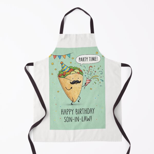 Item preview, Happy Birthday Son In Law Funny Burrito Party designed and sold by Places On Earth.