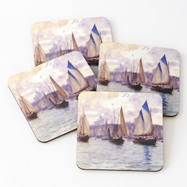 Item preview, Boats in the Port of Le Havre, 1883 designed and sold by artdesignsnow.