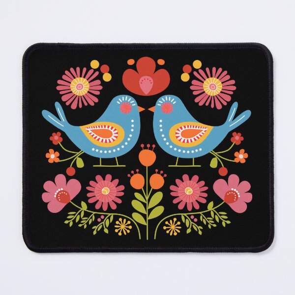 Item preview, Mexican Colorful Birds Folk Flowers Art designed and sold by xiao xuans.