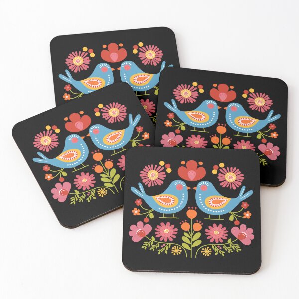 Item preview, Mexican Colorful Birds Folk Flowers Art designed and sold by xiao xuans.
