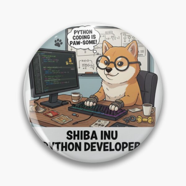 Item preview, Shiba Inu Dog Python Programmer Coding Developer designed and sold by craftedd.