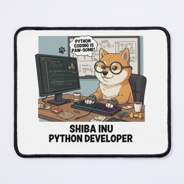 Item preview, Shiba Inu Dog Python Programmer Coding Developer designed and sold by craftedd.