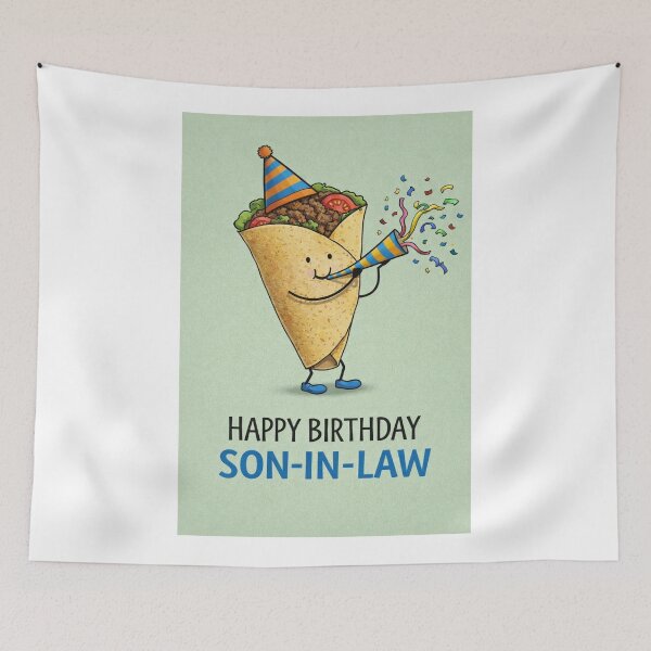 Item preview, Happy Birthday Son In Law Cute Burrito Fiesta designed and sold by Aryabek.