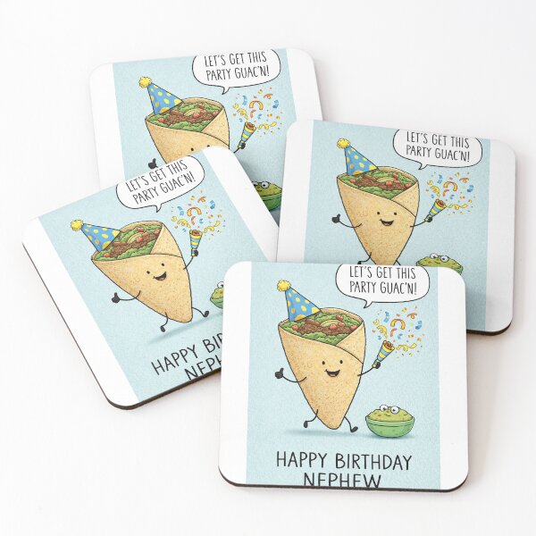 Item preview, Happy Birthday Nephew Funny Burrito Guac Party designed and sold by Aryabek.