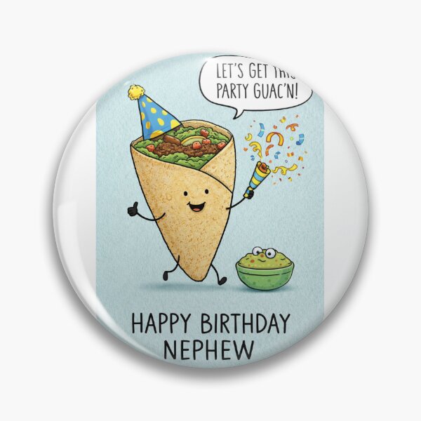 Item preview, Happy Birthday Nephew Funny Burrito Guac Party designed and sold by Aryabek.