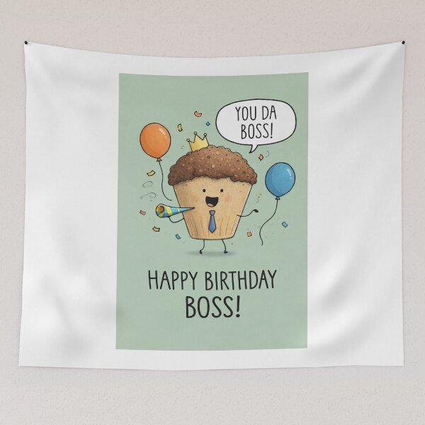 Item preview, You Da Boss Happy Birthday Boss Cupcake Crown designed and sold by Aryabek.