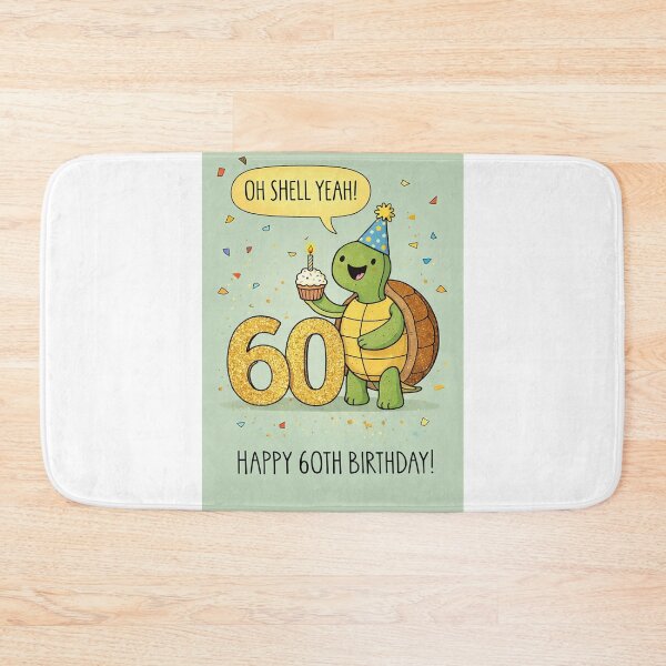 Item preview, Happy 60th Birthday Turtle Oh Shell Yeah designed and sold by Aryabek.
