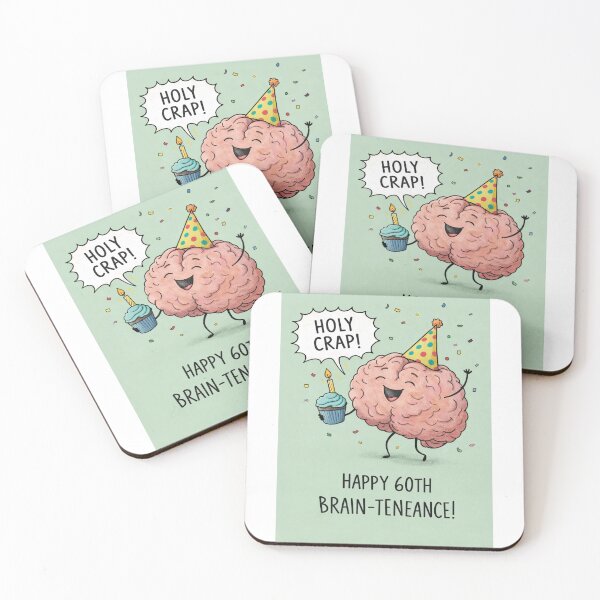 Item preview, Happy 60th Brain-tenance Funny Brain Birthday designed and sold by Aryabek.