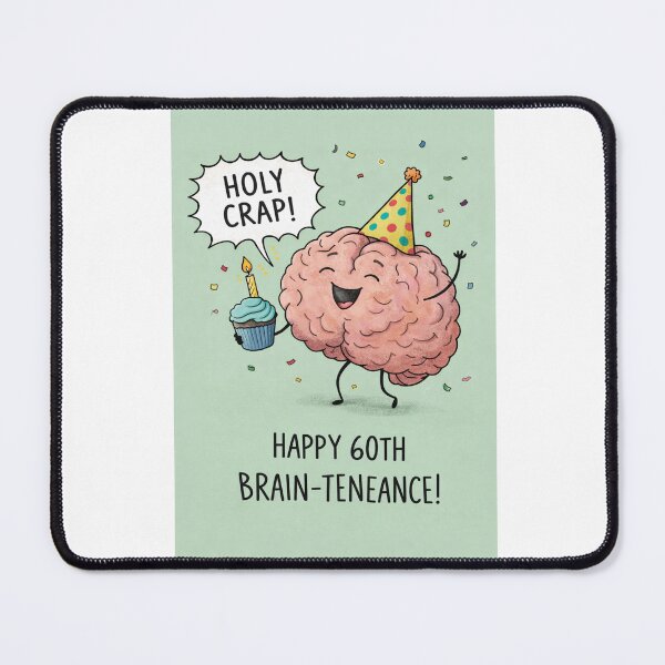 Item preview, Happy 60th Brain-tenance Funny Brain Birthday designed and sold by Aryabek.
