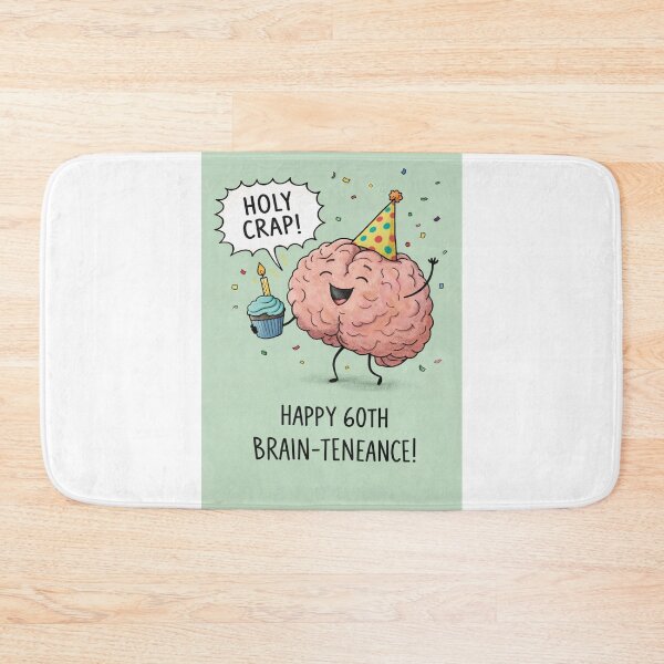 Item preview, Happy 60th Brain-tenance Funny Brain Birthday designed and sold by Aryabek.