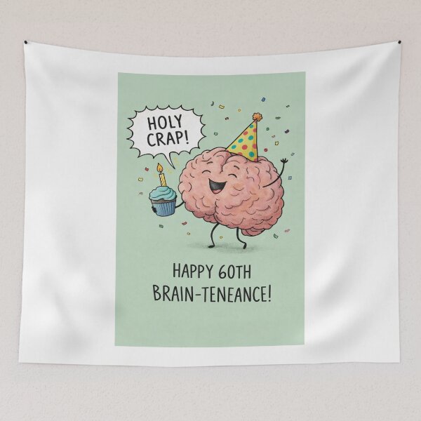 Item preview, Happy 60th Brain-tenance Funny Brain Birthday designed and sold by Aryabek.