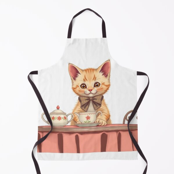 Item preview, Vintage Kitten Tea Party Sticker – Retro Cute Cat Aesthetic Art designed and sold by Femwealth.