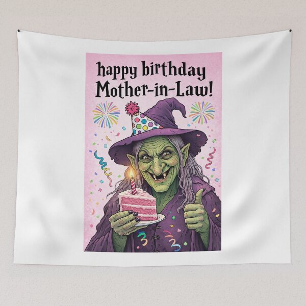 Item preview, Happy Birthday Mother In Law Witch Party Humor designed and sold by Aryabek.