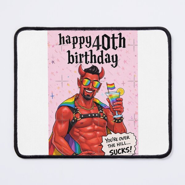 Item preview, Happy 40th Birthday Rainbow Devil Pride Humor designed and sold by Aryabek.