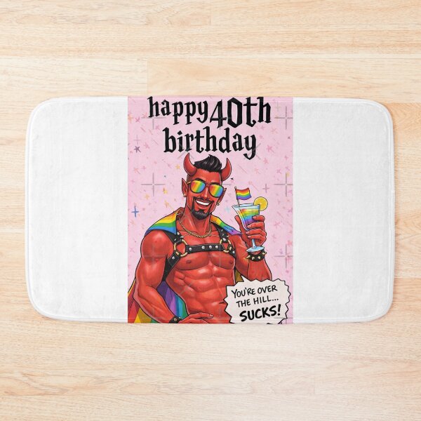 Item preview, Happy 40th Birthday Rainbow Devil Pride Humor designed and sold by Aryabek.