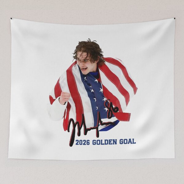 Item preview, Jack Hughes USA Hockey Golden Goal 2026 Hockey designed and sold by StickLoveFamily.