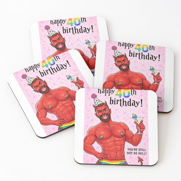 Item preview, Happy 40th Birthday Gay Devil Hot Humor designed and sold by Aryabek.