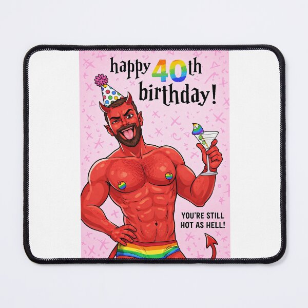 Item preview, Happy 40th Birthday Gay Devil Hot Humor designed and sold by Aryabek.