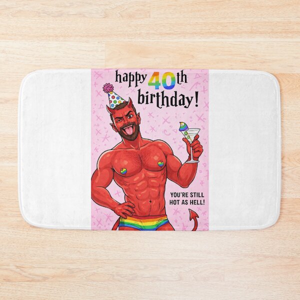 Item preview, Happy 40th Birthday Gay Devil Hot Humor designed and sold by Aryabek.