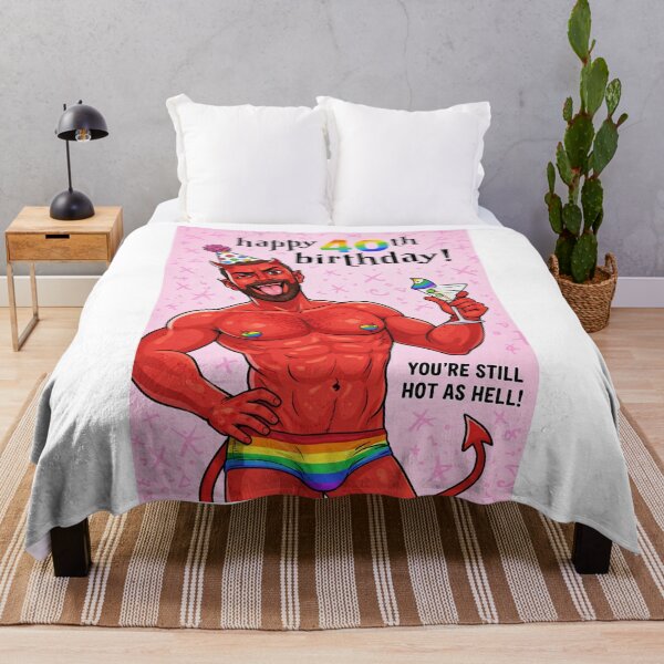 Item preview, Happy 40th Birthday Gay Devil Hot Humor designed and sold by Aryabek.