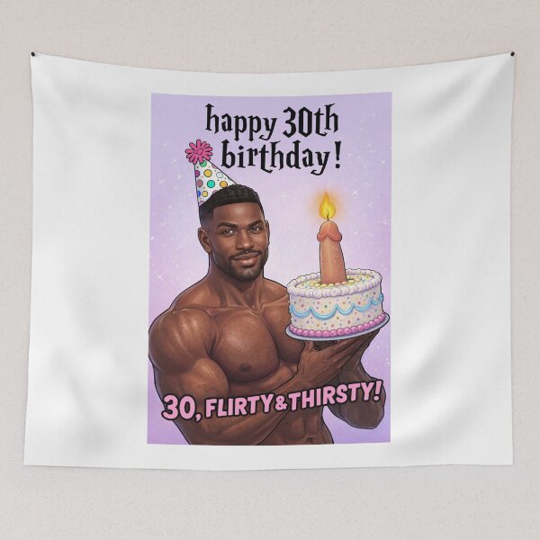 Item preview, Happy 30th Birthday 30 Flirty and Thirsty Gay Daddy designed and sold by Aryabek.