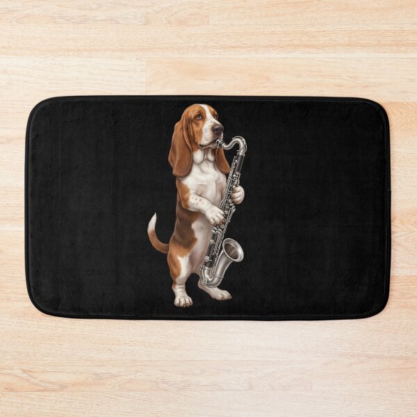 Item preview, Basset Hound Playing Bass Clarinet Player Bass Clarinetist Dog Lover designed and sold by TerryConnells.