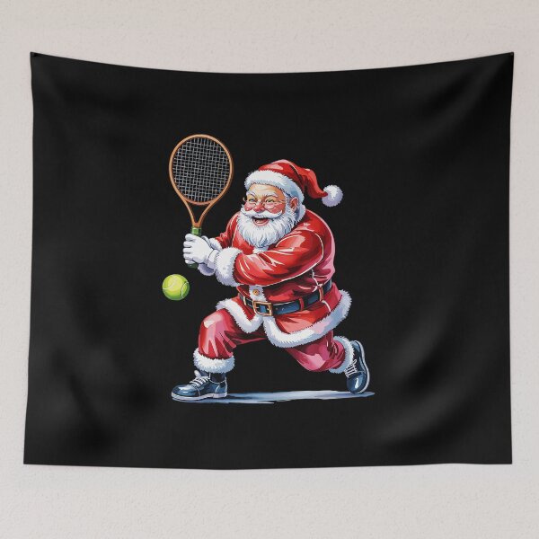 Item preview, Santa Playing Tennis Funny Christmas Sport Lovers Holiday  designed and sold by WayTBeenkenArt.