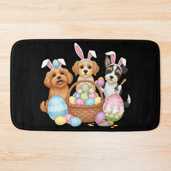 Item preview, Cute Easter Dog Bunny Ears Eggs Kawaii Dancing designed and sold by OlakunleOloroz.
