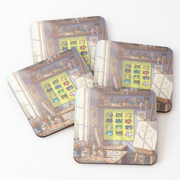 Item preview, Artist's Studio with Cat Theme designed and sold by Bappy888.