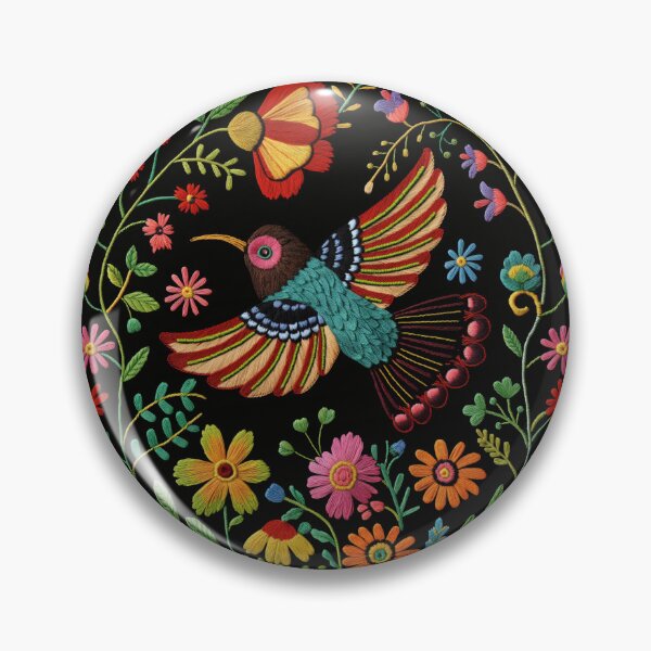 Item preview, Mexican Embroidery Pattern Art Birds Flowers designed and sold by xiao xuans.