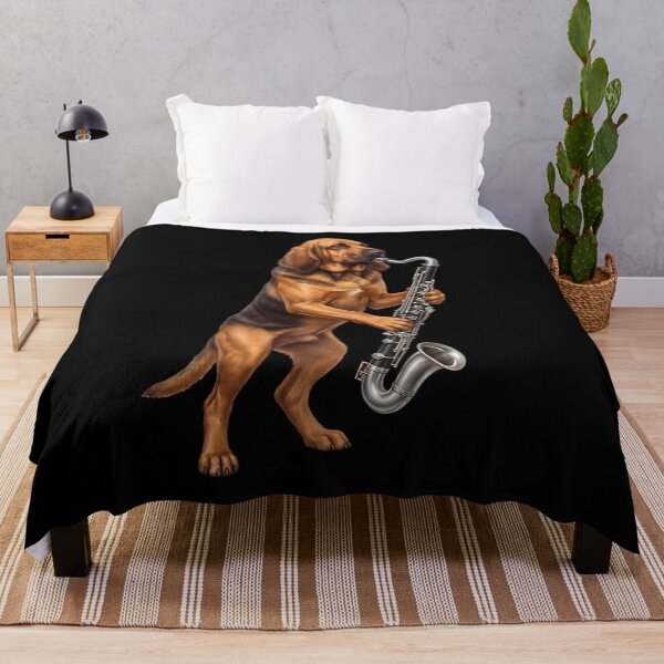Item preview, Bloodhound Playing Bass Clarinet Player Bass Clarinetist Dog Lover designed and sold by TerryConnells.