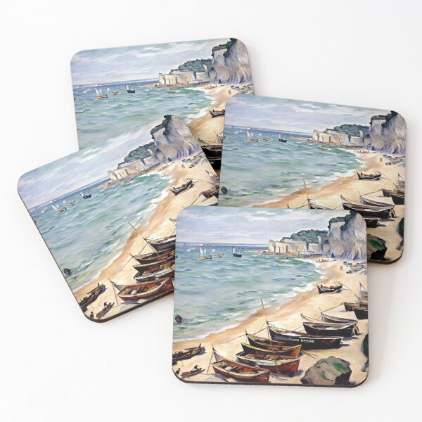 Item preview, Boats on the Beach at Étretat designed and sold by artdesignsnow.