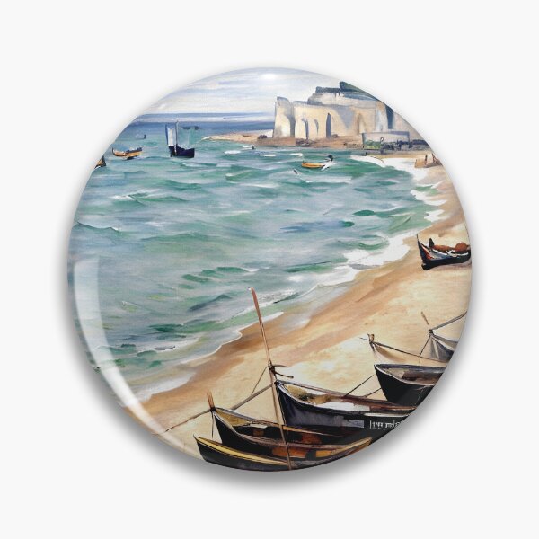 Item preview, Boats on the Beach at Étretat designed and sold by artdesignsnow.