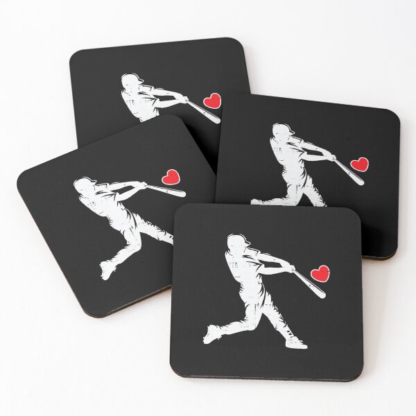 Item preview, Love Baseball Swing Heart Minimal Sports  designed and sold by miaa-artistshop.