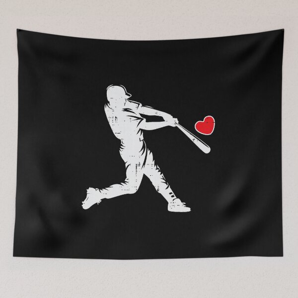 Item preview, Love Baseball Swing Heart Minimal Sports  designed and sold by miaa-artistshop.
