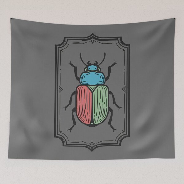 Item preview, Vintage Colorful Beetle Specimen Illustration Art designed and sold by BRU Design.