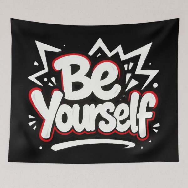 Item preview, Be Yourself – Bold Motivational Typography designed and sold by myforestfog.