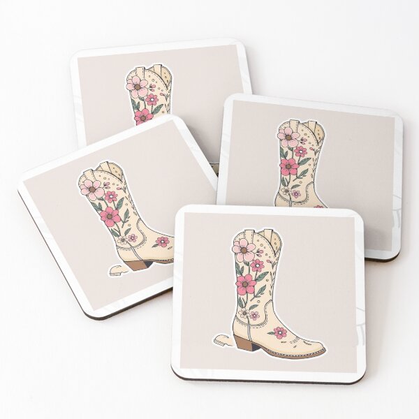 Artikelvorschau, Aufkleber mit Blumenmuster für Cowboy-Stiefel – Sanfte Western-Ästhetik entworfen und verkauft von Femwealth.