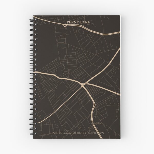 Item preview, Penny Lane Liverpool Map - Vintage Sepia Art Print designed and sold by UrbanCoordinate.