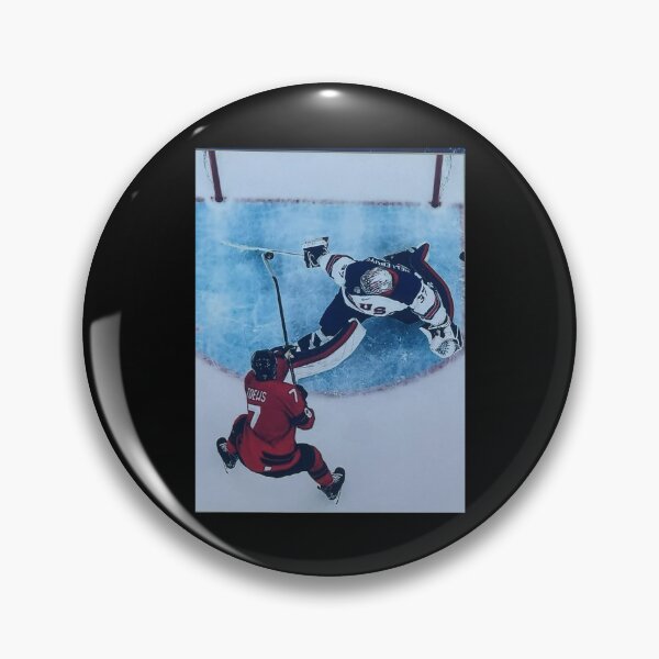Item preview, Connor Hellebuyck Ice Hockey Gold Medal Save Golden Moment Vintage designed and sold by StickLoveFamily.