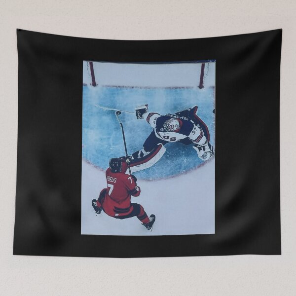 Item preview, Connor Hellebuyck Ice Hockey Gold Medal Save Golden Moment Vintage designed and sold by StickLoveFamily.