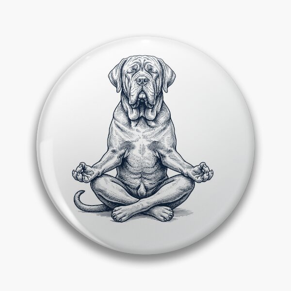 Item preview, Vintage Neapolitan Mastiff Yoga Lotus Meditation Dog Lover designed and sold by DoodleTortle.