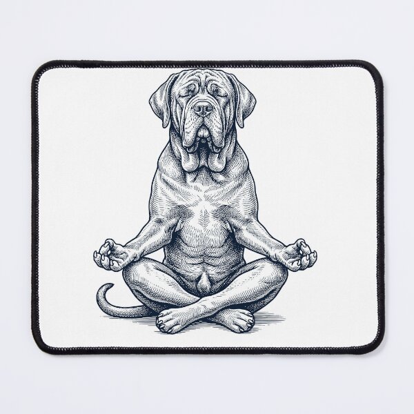 Item preview, Vintage Neapolitan Mastiff Yoga Lotus Meditation Dog Lover designed and sold by DoodleTortle.
