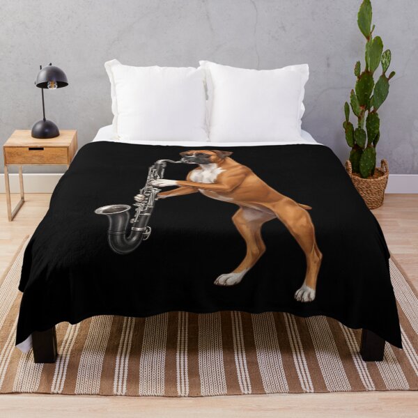 Item preview, Boxer Dog Playing Bass Clarinet Player Bass Clarinetist Dog Lover designed and sold by TerryConnells.