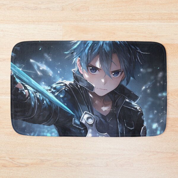 Item preview, Kirito Sword Art Online Blue Glow Sci Fi Night Portrait designed and sold by 108Recordings.