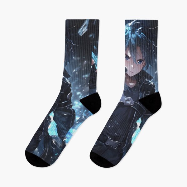 Item preview, Kirito Sword Art Online Blue Glow Sci Fi Night Portrait designed and sold by 108Recordings.