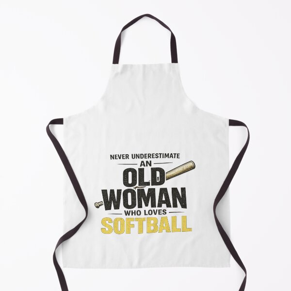 Item preview, Never Underestimate Old Woman Plays Softball designed and sold by Pawsome Quotes.